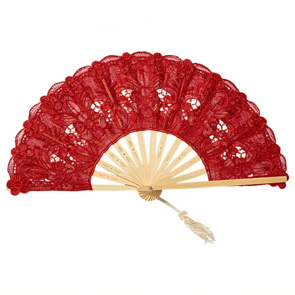 HIBIBUD Folding Fan Reliable Plastic Ribs Large Folding Fans for Dancing Sleek Fan Transition Clacking Fans for Line Dancing Style1