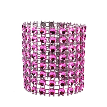

SANWOOD Napkin Ring 10Pcs Rhinestone Napkin Ring Serviette Holder Wedding Holiday Party Table Decor