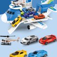 thumbnail image 3 of Juguete De Avión De Carga De Transporte De Simulación Para Niños Mayores De 3 Años Juego De Juguetes De Avión Que Incluye 4 Coches Y 1 Helicóptero Noticed HA046764-01, 3 of 6
