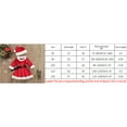 thumbnail image 7 of 3Pcs Little Girls Christmas Skirt Set, Fluffy Stitching Boat Neck Long Sleeve Dress + Hat + Waist Belt Suit, 7 of 7