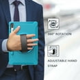 thumbnail image 2 of Dteck Galaxy Tab S6 10.5 2019 Case, Heavy Duty Shockproof Rugged Case with Hand Strap/360 Rotating Stand / Shoulder Strap For Samsung Tab S6 SM-T860/T865/T867 2019 Model, Light Blue, 2 of 9