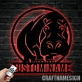thumbnail image 2 of Craftnamesign Custom Hippo Metal Wall Art LED Light, Custom Hippo Name Sign, Hippopotamus Sign, 2 of 5