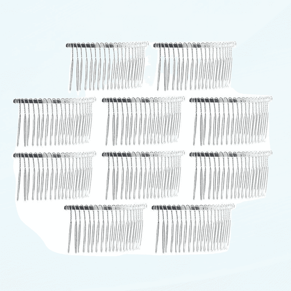 10pcs Metal Hair Combs 20 Teeth Barrette Hair Clip Findings for DIY Bride Hair Accessories Hair Jewelry