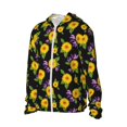 thumbnail image 2 of KLL Daisies Flowers Print Men's Women’s UPF 50+ Sun Protection Outdoor Hoodie Jacket Long Sleeve Fishing Hiking Performance Shirt-X-Large, 2 of 6