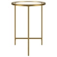 thumbnail image 6 of Evelyn&Zoe Berenson 18" Wide Round Side Table with Glass Top, Gold, 6 of 7