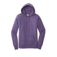 thumbnail image 3 of Port & Co Female Cowl Neck Hooded Sweatshirt Heather Purple X-Large, 3 of 4