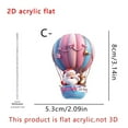 thumbnail image 2 of WEGFTDUOP Christmas Santa Hot Air Parachute 2D Acrylic Car Key Chain Pendant Holiday Decorations Props, 2 of 3