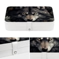 thumbnail image 4 of Wolf Portable PU Leather Travel Jewelry Stand Organizer Box with Removable Compartment and Necklace Holder, 4 of 6