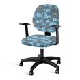 thumbnail image 3 of Chririnla Office Chair Cover Sea Turtle Hibiscus Pattern with Stretchable Easy to Remove Computer Desk Chair Seat Covers for Gaming Chairs, 2 Piece Sets Computer Office Chair Cover, 3 of 8