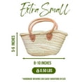 thumbnail image 2 of French Market Basket Bag, Extra Small (10x6) Handmade Moroccan Seagrass Basket Straw Bags For Summer, Market, Beach, Laundry, & Picnic Wicker Basket, 2 of 7