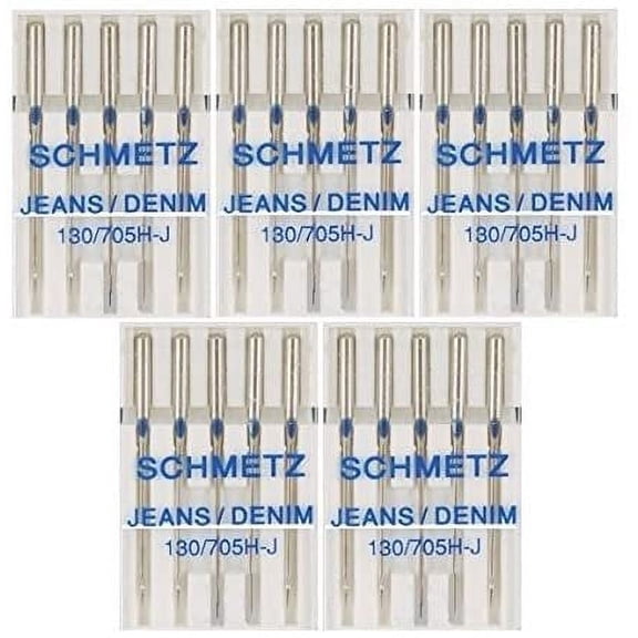 25 Schmetz Jeans Denim Sewing Machine Needles 130/705H-J Size 100/16