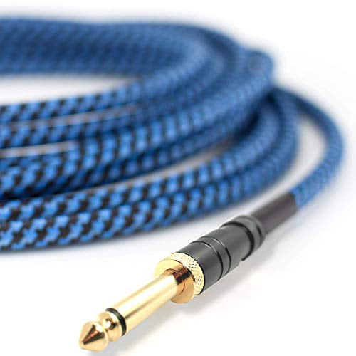 Professional Quality Electric Guitar Cord and Amp Cable Guitar Cable 20 ft Low Noise Bass and Guitar Cables Reliable Cords for a Clean Clear Tone 1/4 Inch Right Angle Red Instrument Cable 