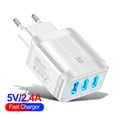 thumbnail image 4 of DPTALR EU QC 3.0 Charger 2.1A USB PD Plug three Power Ports Travel Charger For Phone, 4 of 6