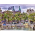 thumbnail image 2 of Frank, Assaf 18x15 Gold Ornate Wood Framed with Double Matting Museum Art Print Titled - Amsterdam waterfront, 2 of 4