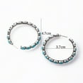 thumbnail image 5 of Eoperou Vintage Turquoise Hoop Earrings Boho Style Circle Statement Earrings Elegant Plated Jewelry for Women, 5 of 7