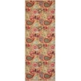 thumbnail image 1 of Rubber Collection Paisley Beige Multi Color Runner Rug Printed Slip Resistant Rubber Back Latex Contemporary Modern 2 x 5 Rug Runner ( 23"x59" ), 1 of 5