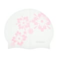 thumbnail image 6 of Unique Bargains 1 Pc Waterproof Square Flower Pattern Swim Cap White, 6 of 6
