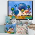 thumbnail image 2 of Designart 'Colourful Landscape Trees Impressionist I' Modern Framed Canvas Wall Art Print, 2 of 5