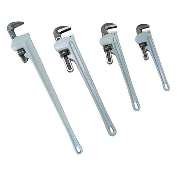 Aluminum Pipe Wrench Set 4PC - Plumbing & Mechanical Tools - 14/18/24/36 Inch - Durable & Versatile - For DIY & Professionals