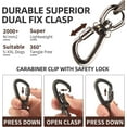 thumbnail image 2 of Dog tie Out Cable, 10/20/25/30/50/70/100 feet, Suitable for Dogs up to 350 pounds, Dog Cable with Swivel Buckle, Lightweight, Non-Winding, for Outdoor Camping, Yard Dog Cable (Black, 30FT), 2 of 7