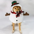 thumbnail image 2 of Xmarks Dog Snowman Christmas Costume Funny Pet Snowman Cosplay Costumes Dress up Dogs Cats Outfit Clothes Apparel Snowman L, 2 of 9