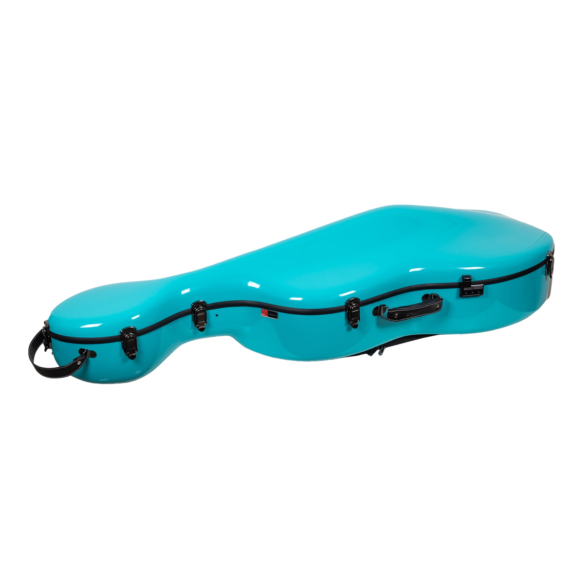 Crossrock Fiberglass Case with Wheels-Fits 4/4 Full Size Cellos-Includes Padded Music Pouch, 3 Handles, Removable Shoulder Straps, Combination Lock-Mint Blue (CRF2020CEFMB)