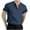 Navy, variant on Chbgutlmr Mens Dress Shirts Summer Casual Notched V Neck Button Short Sleeve Tshirts Loose Solid Color Tops