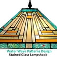 thumbnail image 3 of Vinplus Tiffany Table Lamp, 23" Tall Antique Mission Style Stained Glass Bedside Desk Lamp, 3 of 7