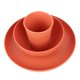 thumbnail image 1 of Modelo naranja: juego de platos de silicona, juego de vajilla, caja de comida para bebé con cuchara, tenedor y babero, vasos de silicona, 1 of 5