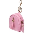 thumbnail image 3 of Raindrops Mini Backpack Keyring Card Key Zip Bag Mini Bag Wallet Travel 15x7x5cm Pink, 3 of 8