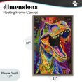 thumbnail image 4 of Stupell Industries Bohemian Paint Splatter Urban T-Rex Brown Floating Frame Canvas Art, 21 x 31, by Creative Studio, 4 of 8