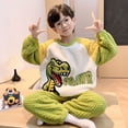 thumbnail image 2 of Conjuntos de pijamas de invierno para niños, pijamas cálidos para Niñas Grandes, ropa de dormir de franela de lana para adolescentes, ropa de dormir para niños, ropa de casa para niños, 2 of 5