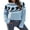 Z5-Blue, variant on Sweaters for Women Halloween Trendy Pullover Sweaters Casual Knit Crewneck Sweater Tops Shermie