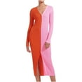 thumbnail image 2 of Lilgiuy Women Autumn And Winter Soild Long Sleeve V-Neck Casual Dress, 2 of 5