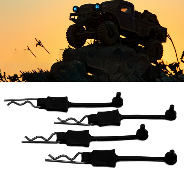 Clips para cartocería de rc, 4 piezas 1/10 pasadores de clips de Coche rc pasados de pestillo de perno de carcasa de coche pasadores de cuóroocería de carcasa de