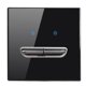 thumbnail image 1 of Wall Light Switch 2 Gang Tempered Glass Panel Blue LED Night Light, 1 of 5