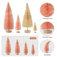 thumbnail image 4 of Lightwish Mini Christmas Trees Christmas Decorations Set, Árboles de Navidad con Cepillo de Botella y Base de Madera para Exhibición de Manualidades de Aldea de Navidad Decoración de Mesa Del Hogar, 4 of 9