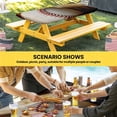 thumbnail image 6 of Vintage Baseball Table Cloths for 3 Foot Rectangle Tables, Classic Sport Retro Art Wooden Patio Waterproof Elastic Fitted Tablecloths, Washable Rectangular Table Cover for Camping, 6 of 8