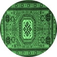 thumbnail image 1 of Ahgly Company Indoor Round Persian Emerald Green Traditional Area Rugs, 7' Round, 1 of 4