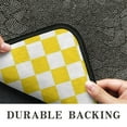thumbnail image 6 of Yellow and White Checkered Pattern Door Rugs,Washable Non Slip Door Mats Indoor,Decorative Door Mats,Entry Mat Indoor for Entrance,Bedroom,Kitchen,Bathroom,30"x17", 6 of 6