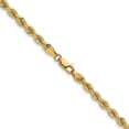 thumbnail image 3 of Auriga Fine Jewelry 14K Yellow Gold Polished and Diamond-cut 3.8 mm Solid Rope Chain Necklace for Men 20", 3 of 6