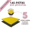 thumbnail image 2 of Piso Tatami 5m² 5pz Artes Marciales Gym Foamy 100x100x2cm Amarillo/Negro, 2 of 5