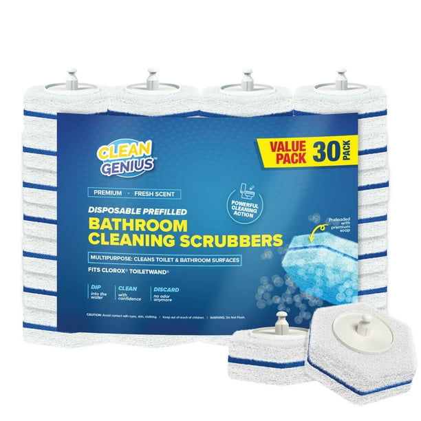 CleanGenius Disposable Prefilled Bathroom & Toilet Cleaning Scrubbers