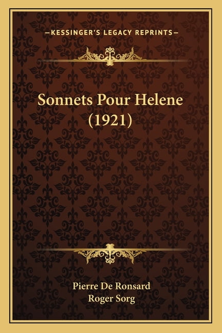 Sonnets Pour Helene (1921) (Paperback) - Walmart.com - Walmart.com