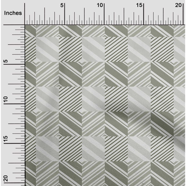 oneOone Silk Tabby Fabric Stripe Geometric Printed Craft Fabric BTY 42 Inch Wide
