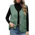 thumbnail image 2 of Ashirexll Womens Winter Coats, Womens Vests Outerwear, Fashion Casual Winter Style Front and Back Two Strands Tank Waistcoat, 2 of 6