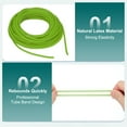 thumbnail image 4 of Uxcell Natural Latex Rubber Band, 32.8 ft Slingshots Replacement Bands 0.17"x0.07"(ODxID) Heavy Pull Tube Elastic Rubber Bands for Hunting Shooting Games (Green), 4 of 7
