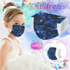 Cotonie Kids Disposable Face Masks Children Gradient Water Drop Printed 3-Layer Outdoor Dust-Proof Disposable Mask
