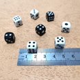 thumbnail image 2 of Rompecabezas de dados de punta cuadrada acrílica, accesorio de juego de bricolaje, cubo blanco y negro, 6 caras, fiestas de cumpleaños, 10mm, 50 piezas, 2 of 4
