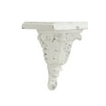 thumbnail image 3 of Decmode 39” x 11” Large White Floating Wall Shelf with Decorative Carvings, 3 of 8
